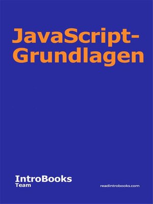 cover image of JavaScript-Grundlagen